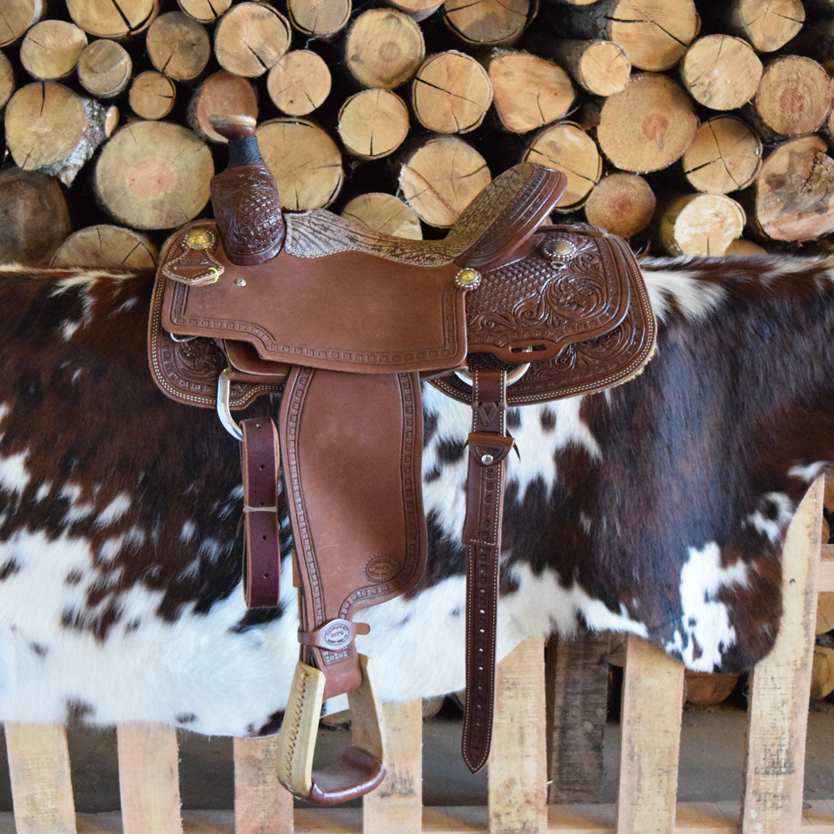 A second custom leather Roper/Ranch/Cutter Saddle by Jay's Saddles in Tennessee
